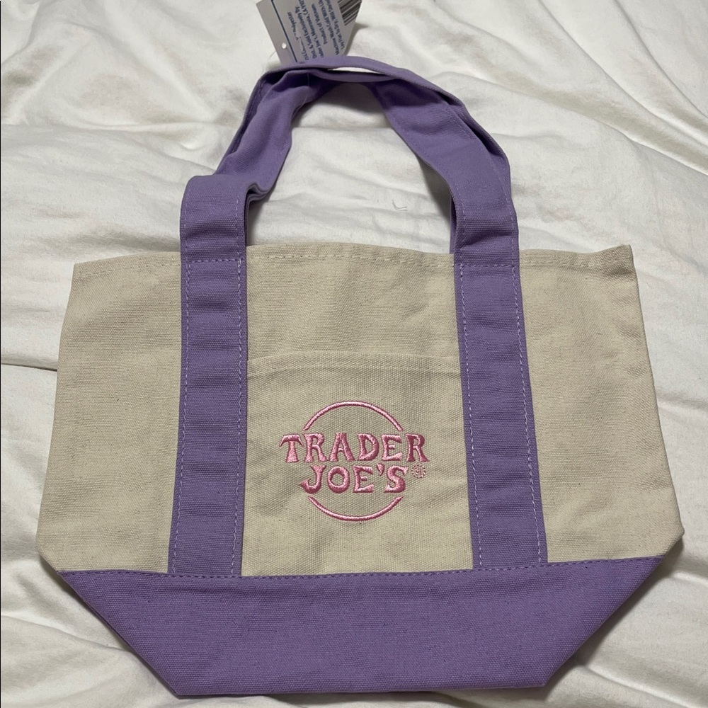 Trader Joe’s Mini Pastel Canvas Tote Bag